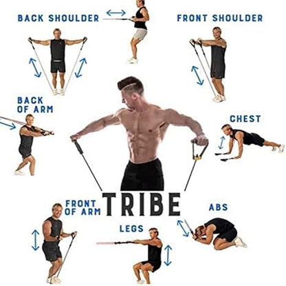 Power Resistance Band Set- Workout Bands Exercise Elastic Pull Rope 11 Pcs Set