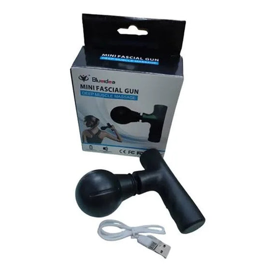 Black Mini Fascial Gun Deep Muscle Massager Mini Head And Face Massager Portable Suitable For Gym